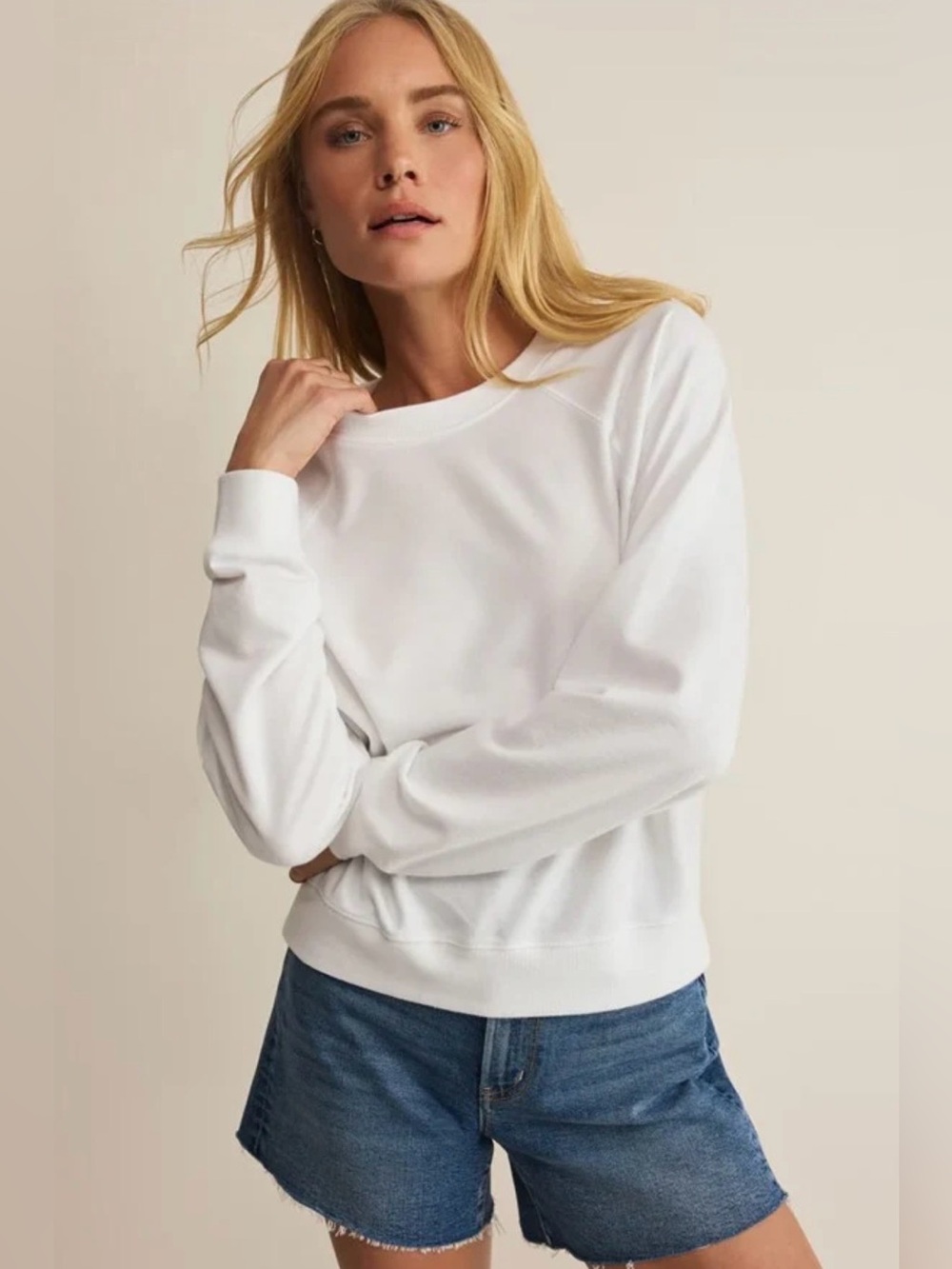 Z SUPPLY White Saldana Sweatshirt -Size Small